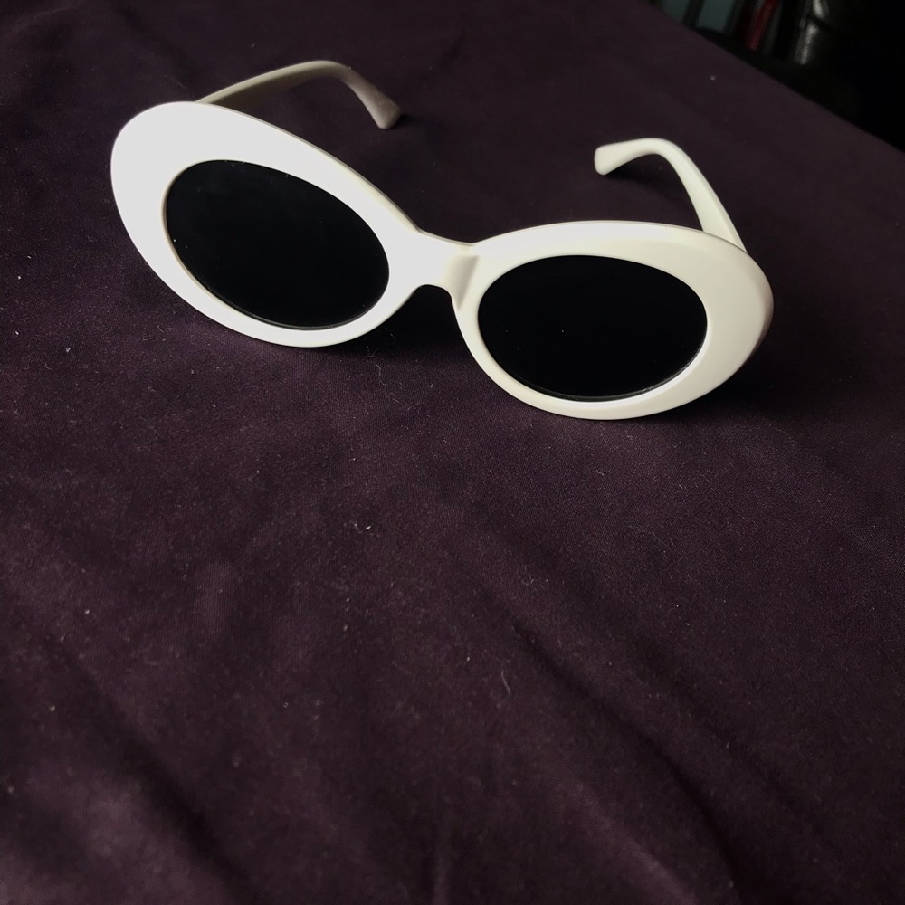 White fashion glasses.